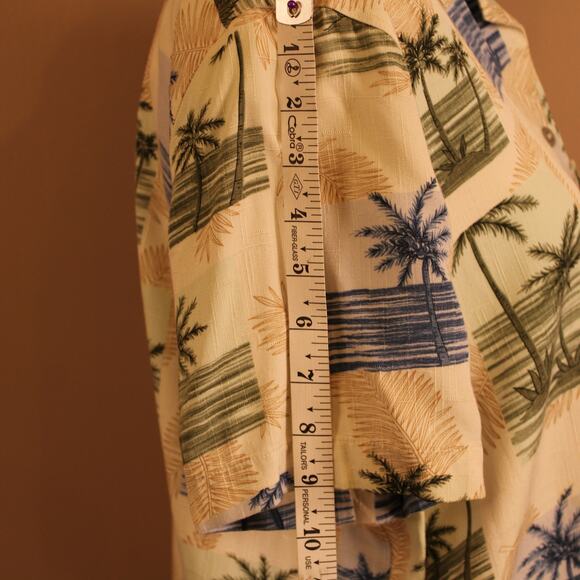 Vintage Women's Short Sleeve Button up Palms/Hawaiian Shirt sz 12 - Picture 5 of 8